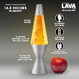 Lava Lamp 14.5 Original Motion Lamp Orange Yellow with Silver Base view 3