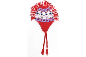 BSB LL Kids Mohawk Hat Knit Fun Winter Beanie Skull Lined Fringe Warm Boys Girls
