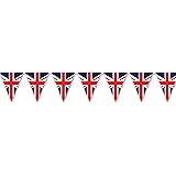 Beistle Union Jack Pennant Banner, 11" x 12', Red/White/Blue,59853