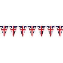 Amazon.com: Beistle Union Jack Pennant Banner, 11" x 12', Red ...