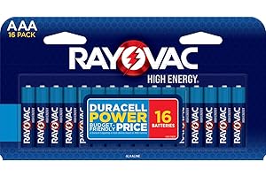 Rayovac High Energy AAA Batteries (16 Pack), Alkaline Triple A Batteries
