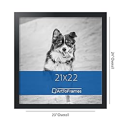 ArtToFrames 21x22 Inch Black Picture Frame, This
