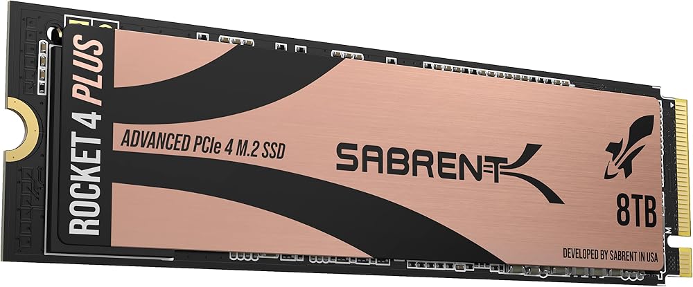 SABRENT Rocket 4 Plus 8TB NVMe SSD M.2 PCIe Gen4 x4 7100MB/s