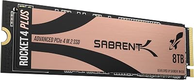 SABRENT Rocket 4 Plus 8TB NVMe SSD M.2 PCIe Gen4 x4 7100MB/s