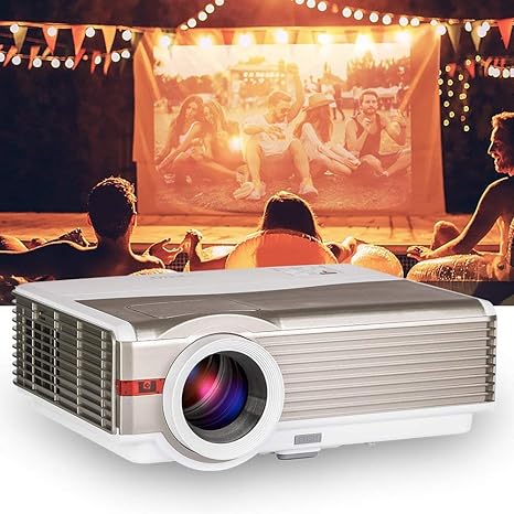 EUG Video Projector Home Theater System 5000 Lumen 1080P Support LED LCD Multimedia TV Projectors for Gaming Movie with HDMI USB Aux Audio VGA ...