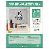 8.5x11 Clear Transparency Film Laser Printer, 10