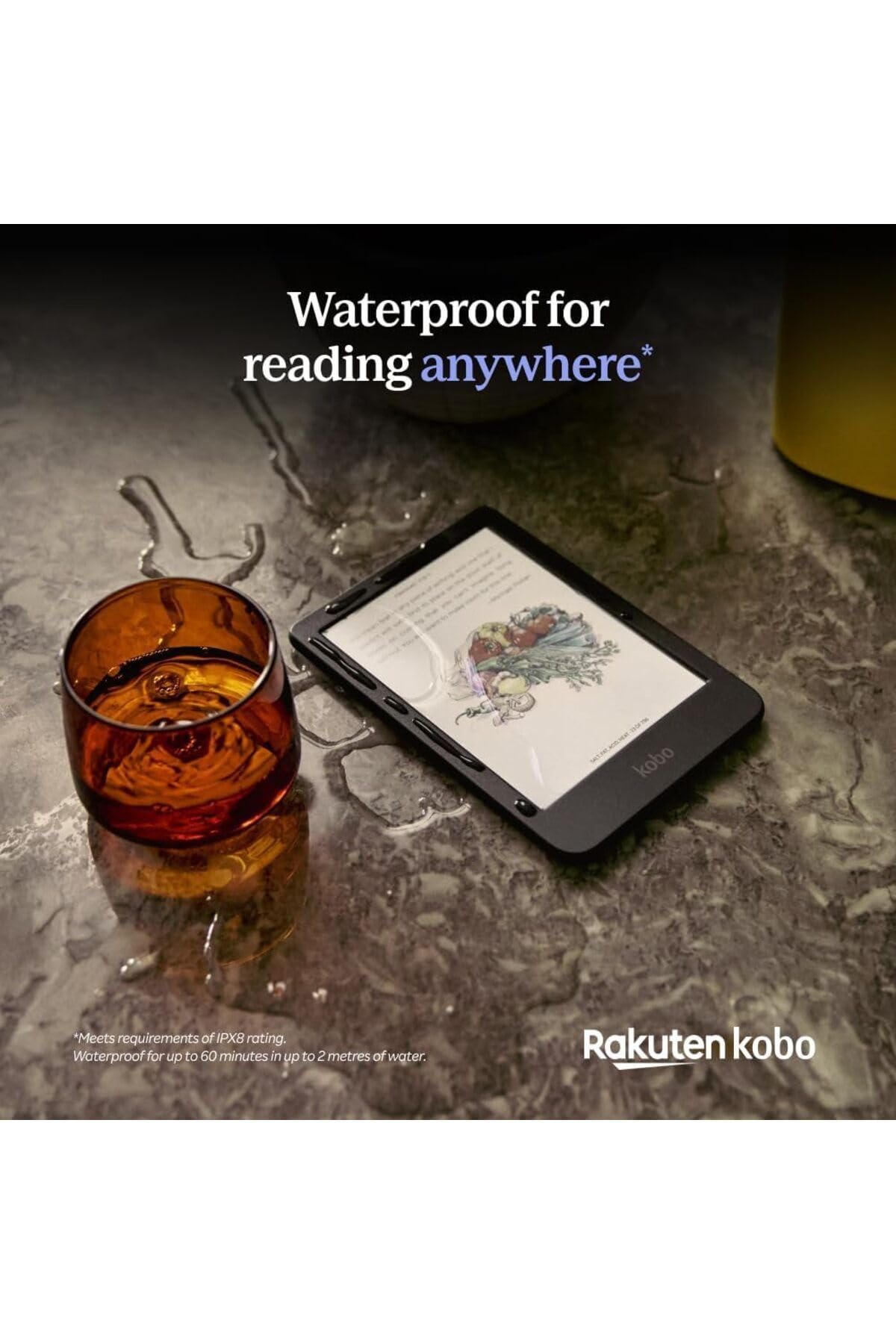 Kobo Clara Colour | eReader | 6” Glare-Free Colour E Ink Display | Dark Mode Option | Waterproof | Audiobooks | 16GB of Storage | Black