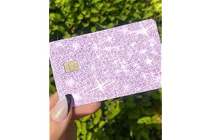ExotixCard The Original Ultra Bling Reflective Card Sticker Debit -Credit Skin Shiny Removable Cover Especially Bright, Protecting No Bubble, Slim, Waterproof Card Cover (Lilac)