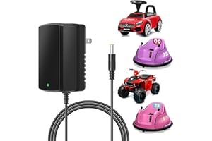 LAZORA 6v Battery Charger for Kids Ride On Car Toys 6 Volt Battery Charger for Kidzone Bumper Dynacraft SUV Jeep and Universal Kids car
