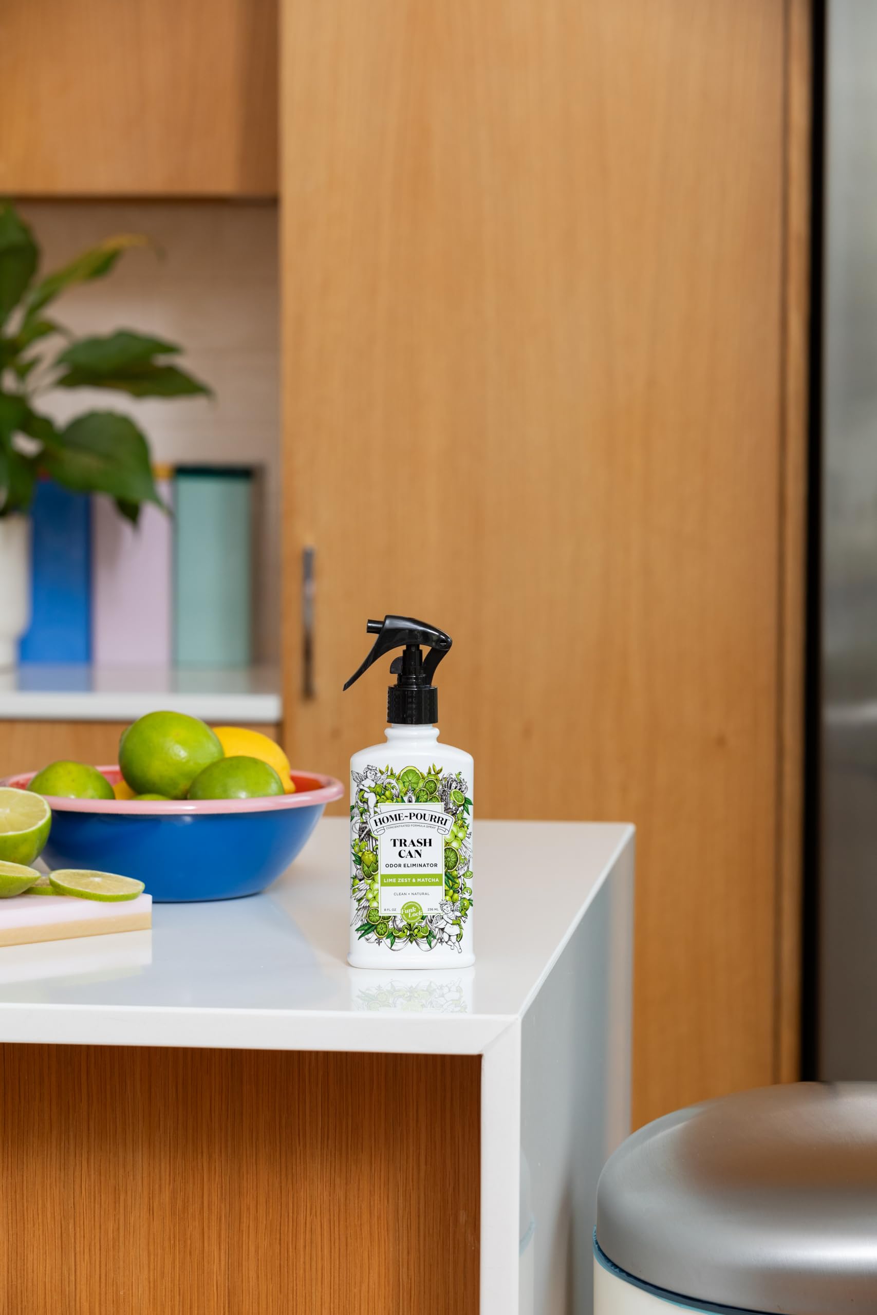 Home-Pourri Trash Can Odor Freshener, 8 Fl Oz - Lime Zest and Matcha