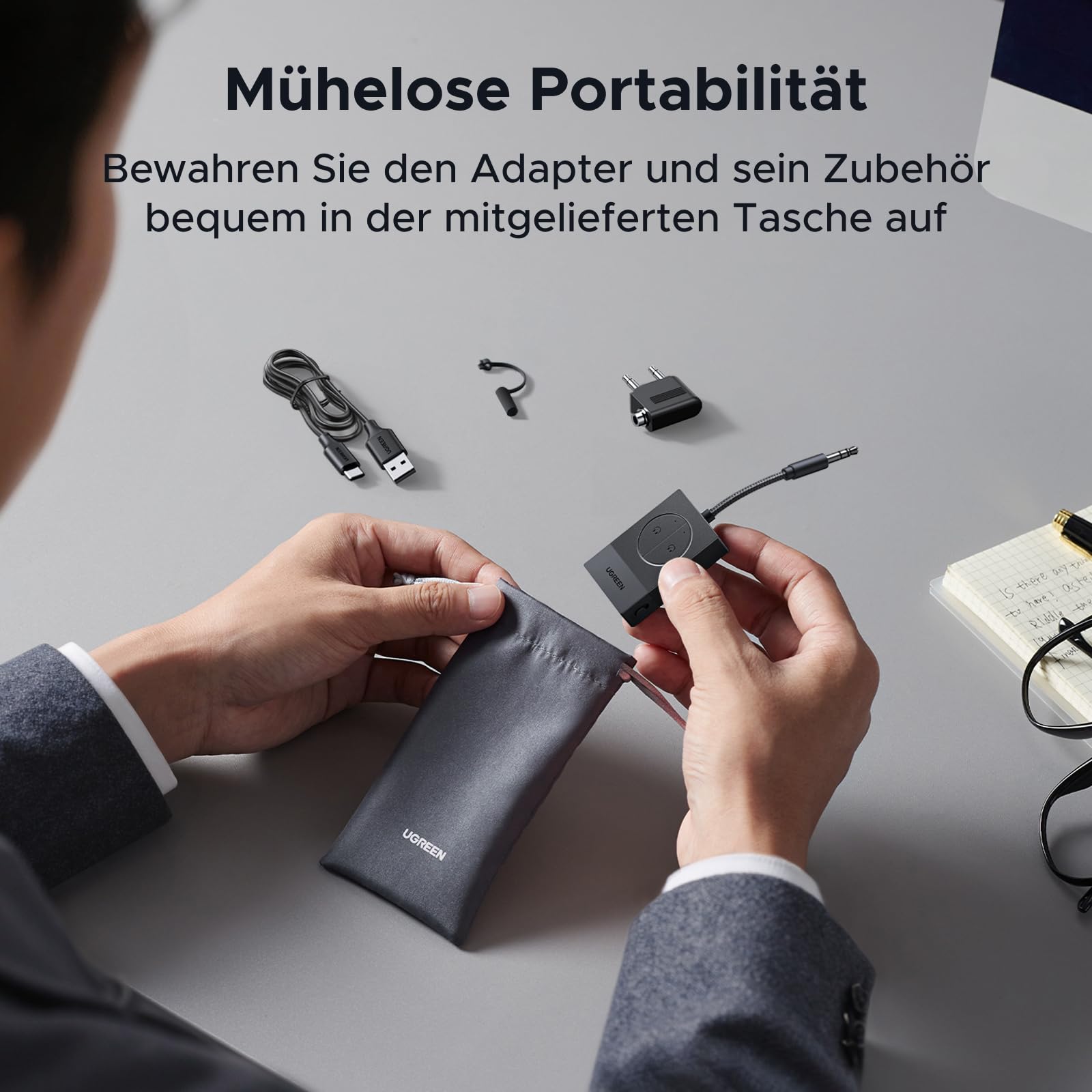 UGREEN Bluetooth Adapter Flugzeug 5.4 Transmitter Sender Klinke für Airfly 9