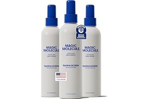 Magic Molecule Skin Cleanser for All Types, Hypochlorous Acid Spray Helps Heal Acne Prone, Eczema and Itchy Rashes and 50 Other Skin Ailments, 8 oz Spray (Pack of 3)