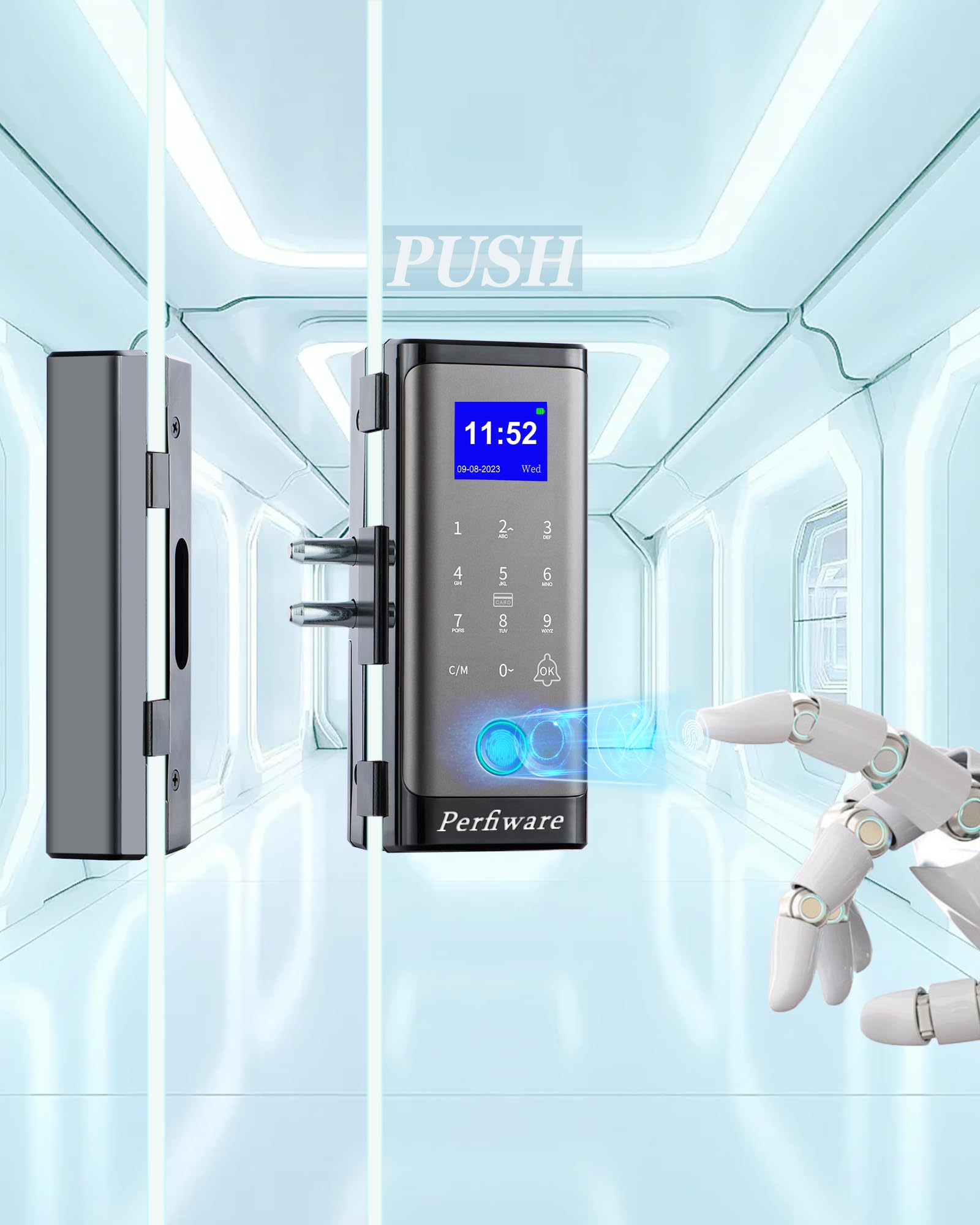 Smart Glass Door Locks,Perfiware Biometric