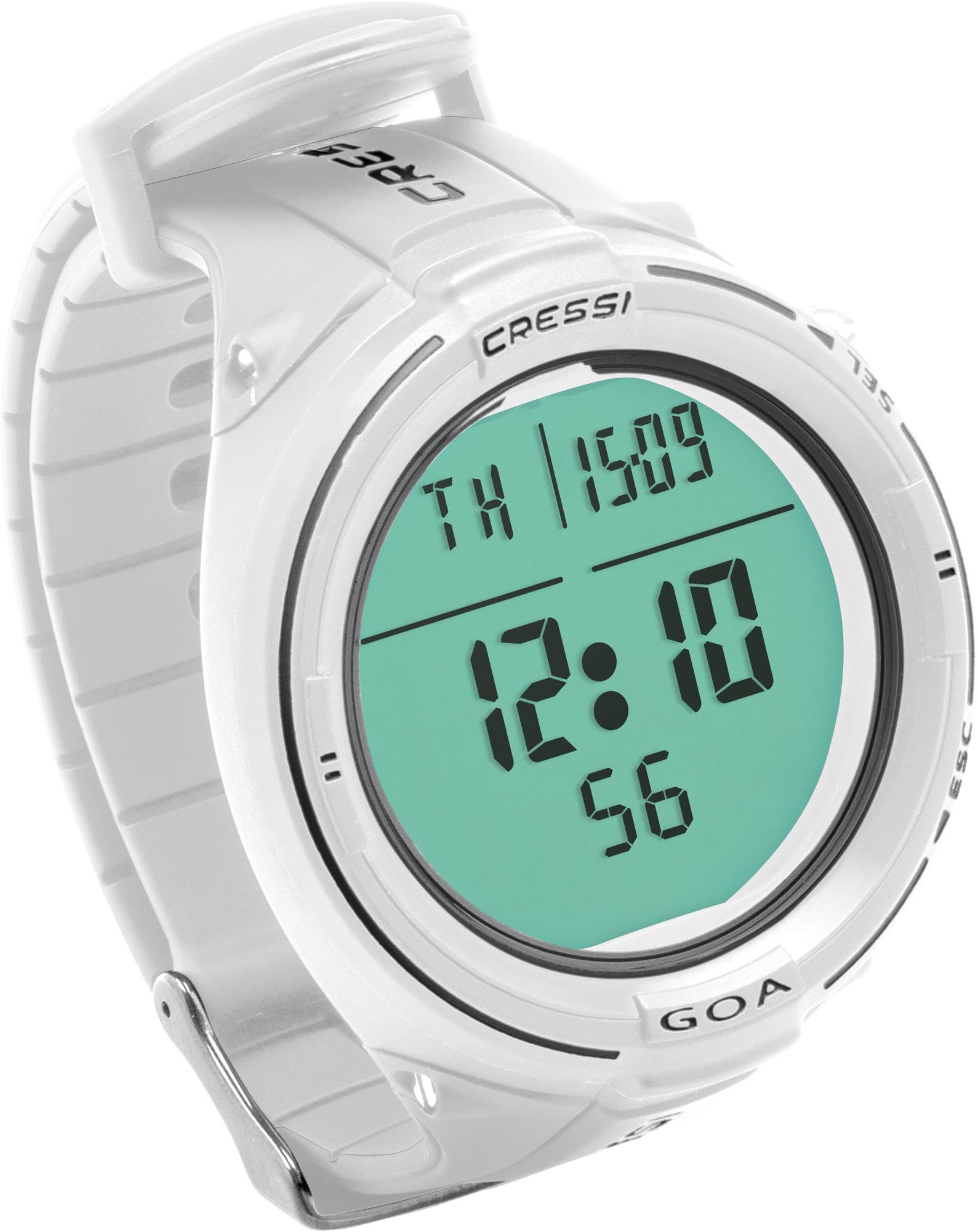 Cressi Unisex Adult Goa Diving Watch/computer - White/Black, Uni