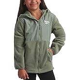Reebok Girls Fleece Jacket - Weather Resistant Lightweight Polar Fleece Line Zip Up Fleece Jacket for Girls Outerwear Coats
