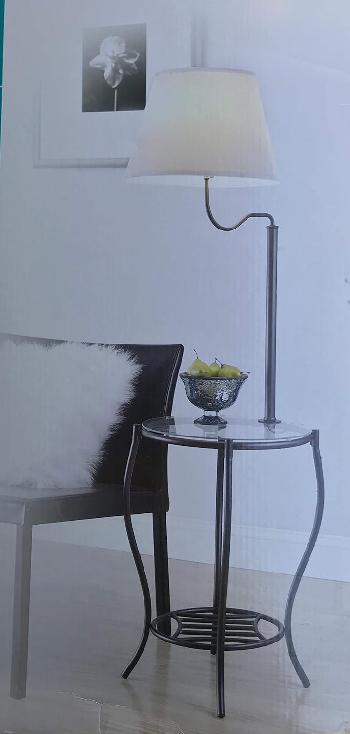 magazine rack table lamp combination