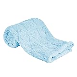 Sherpa Fleece Baby Blanket Heart Checkered