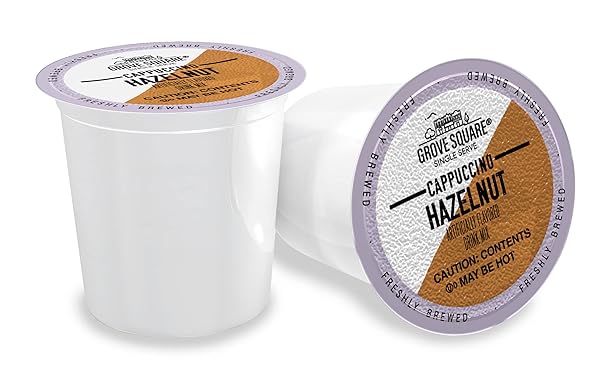 GROVE SQUARE CAPPUCCINO, HAZELNUT, 24 SINGLE SERVE CUPS