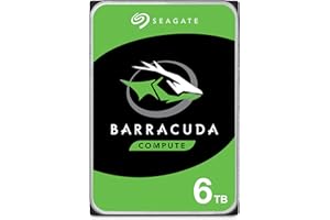 Seagate BarraCuda 6TB Internal Hard Drive HDD – 3.5 Inch SATA 6 Gb/s 5400 RPM 256MB Cache for Computer Desktop PC – Frustration Free Packaging (ST6000DMZ03)