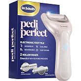 Dr. Scholl's Pedi Perfect Foot Callus Remover for Feet, Electric Foot File | Waterproof, rechargeable electric foot callus remover, 2 roller heads &amp; dust catcher, pedicure foot care, 90 minute run time