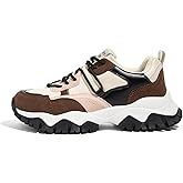 LUCKY STEP Women's Chunky Sneakers Fashion Platform Retro Tennis Casual Classic Cute Dad Anti-Slip Stylish Walking Sport Shoes