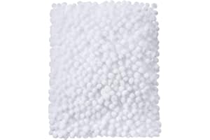 Shappy 2000 Pieces 6 mm Mini Pom Poms Christmas for Craft Making, Christmas Holiday Costume Small Pom Balls Hobby Supplies and DIY Crafts Decorations(White)