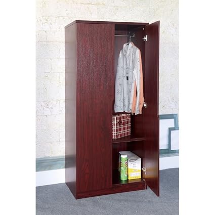 Amazon Com Benzara Spacious 2 Door Two Bottom Shelves Hanging