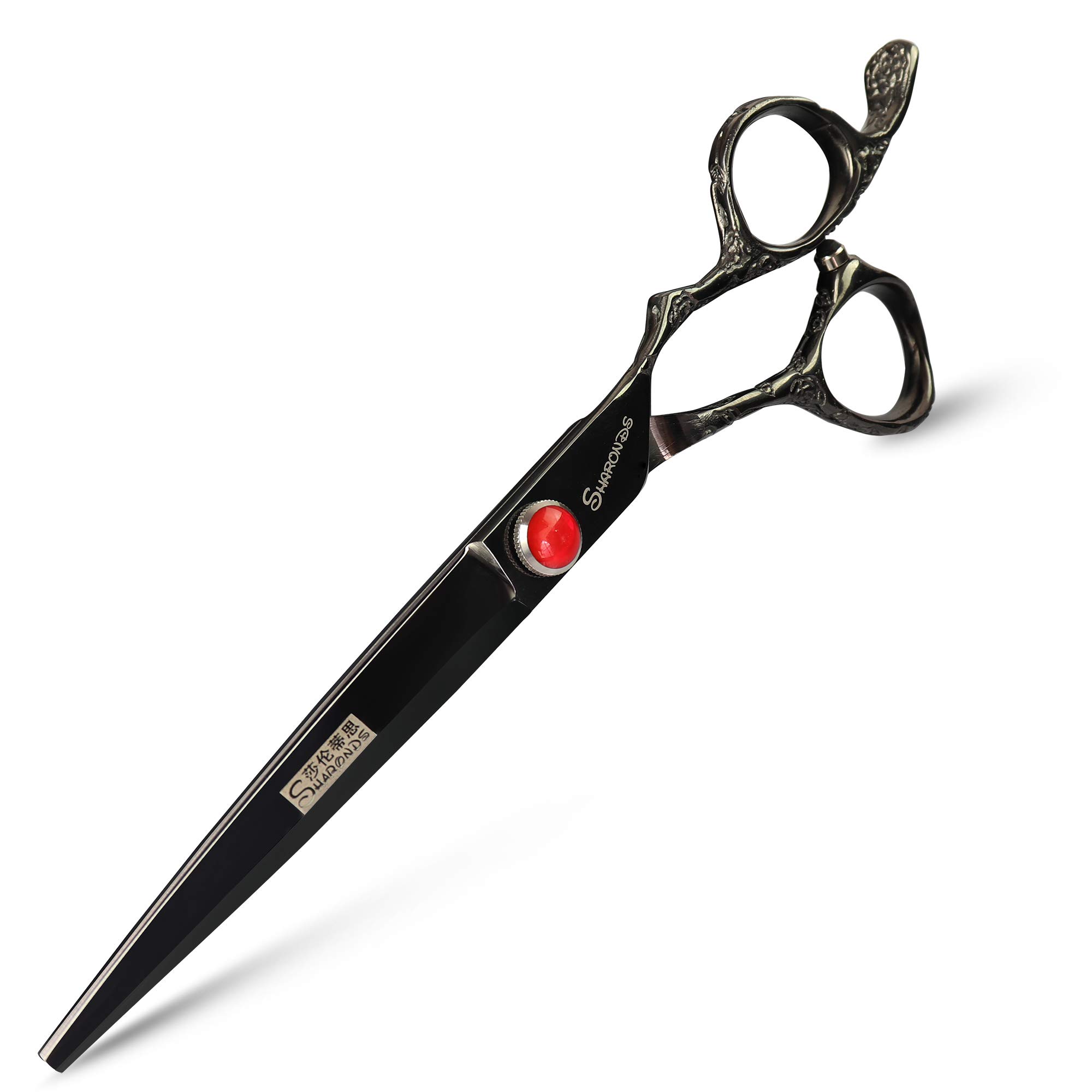 SHARONDS Black Rose Professional Hairdressing Scissors 6 inch and 7 inch Japan 440C Hairdresser Scissors (7 inch Cutting Scissors)