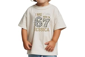 truqynh Custom Birthday Girl Shirt, I was 6 Now I'm 7 Shirt, Personalized 7th Birthday Gift, 6 to 7 Birthday Shirt, 6 7 Birth