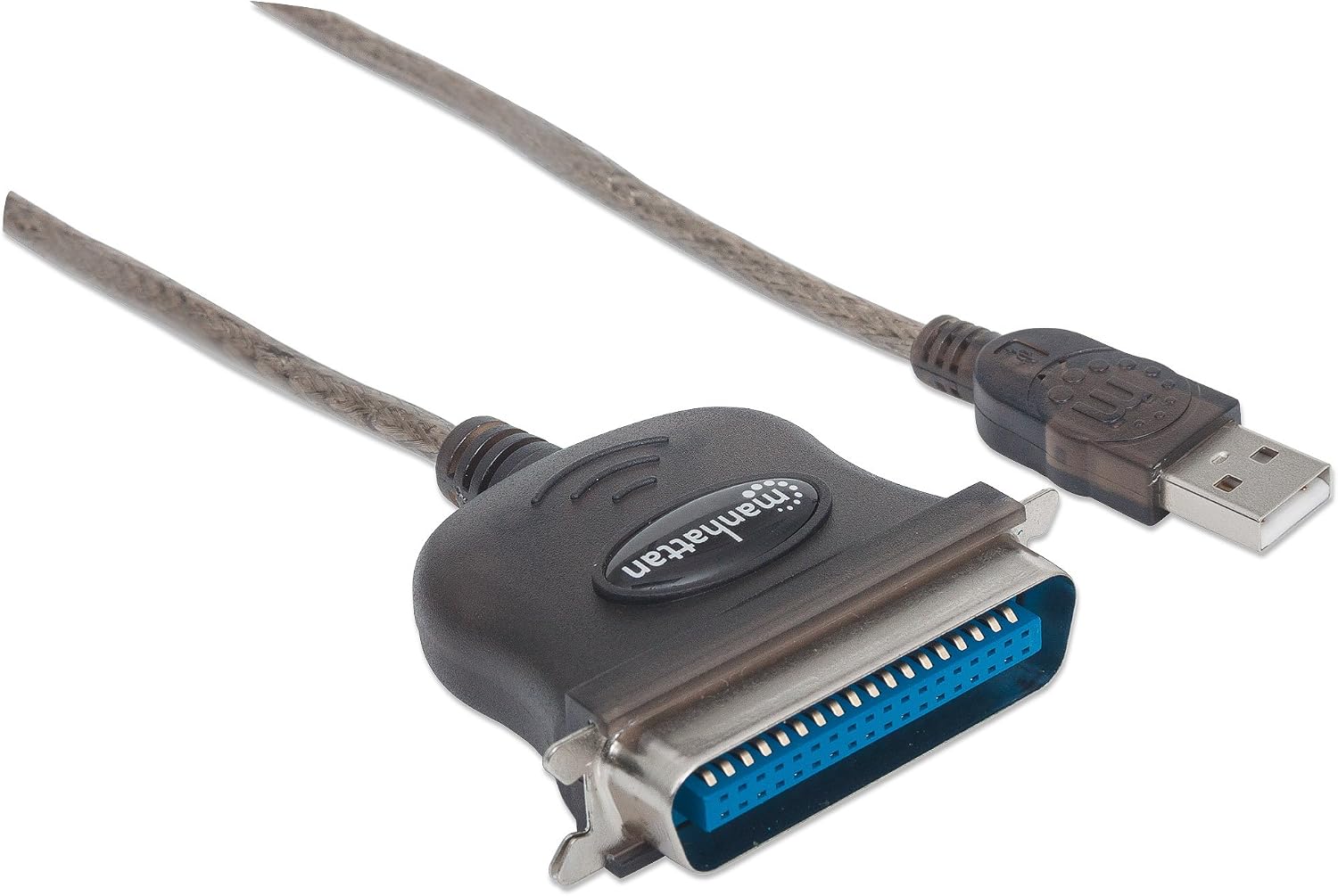 Manhattan USB-A to Parallel Printer Cen36 Converter Cable, 1.8m, Male to Male, Black, 12Mbps, IEEE 1284, bus power, Blister - Image 3
