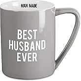 Pavilion Gift Company Man Made Best Husband Ever Coffee Mug, 18 oz, Gray