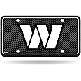 Rico Industries NFL Carbon Fiber Metal Tag Metal Auto Tag 8.5" x 11" - Great for Truck/Car/SUV