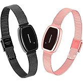 PULOMI Long Distance Touch Bracelets,Vibration & Light up Couples Bracelets, Remote Smart Matching Couples Bracelet for Lovers Long Distance Relationship Girlfriend Boyfriend Xmas Gifts Jewelry Sets
