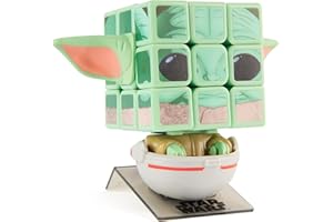 RUBIK'S Rubik’s Cube, Star Wars Grogu Cuber with Display, Mandalorian’s The Child, Problem-Solving Brain Teaser, Fidget Toy for Kids, Collectible Star Wars Toy, Stocking Stuffers for Ages 8 & Up