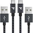 RAMPOW Cable Micro USB Cable USB, [1M, 2 Pack] Micro USB 2.4A Carga Rápida QC 3.0 Compatible con Android, Samsung Galaxy S7, Xiaomi, Kindle, Sony, Nexus, Motorola y más - Gris Espacial