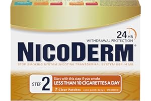 Nicoderm Step 2 Clear Patches, Quit Smoking and Smoking Cessation Aid, 14 mg of Nicotine/Day, 7 Count