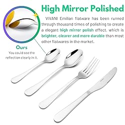 VIVANI 16 Piece Silverware Set for 4, Premium