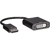 Lenovo DisplayPort to DVI Adapter, DisplayPort to DVI-D Single Link Converter, Male to Female, Black, Compatible with Dell, H