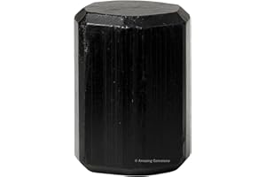 AMAZING GEMSTONE Black Tourmaline Crystals and Healing Stones Tumbled - 1 oz Black Tourmaline Stone, Healing Stones for Energy Balance, Stress Relief - Premium Polished Gems Rocks for Meditation and Wellness