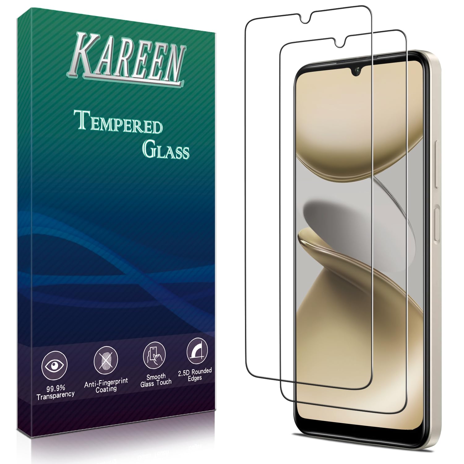 Photo 1 of KAREEN 2 Pack Screen Protector for Cricket Outlast 5G (2024) / AT&T Motivate Pro 5G Tempered Glass Film, 9H Hardness, Anti Scratch, Bubble Free, Case Friendly, Easy to Install