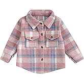 MERSARIPHY Baby Boy Flannel Shirt Toddler Plaid Shirt Baby Button Down Jacket Coat Infant Fall Outfits