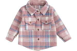 MERSARIPHY Baby Boy Flannel Shirt Toddler Plaid Shirt Baby Button Down Jacket Coat Infant Fall Outfits