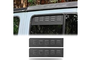 MAIKER OFF ROAD Window Covers Window Vent with Insect Net Compatible With 2018-2024 Jeep Wrangler JLU, 4 Doors (2 Pcs)