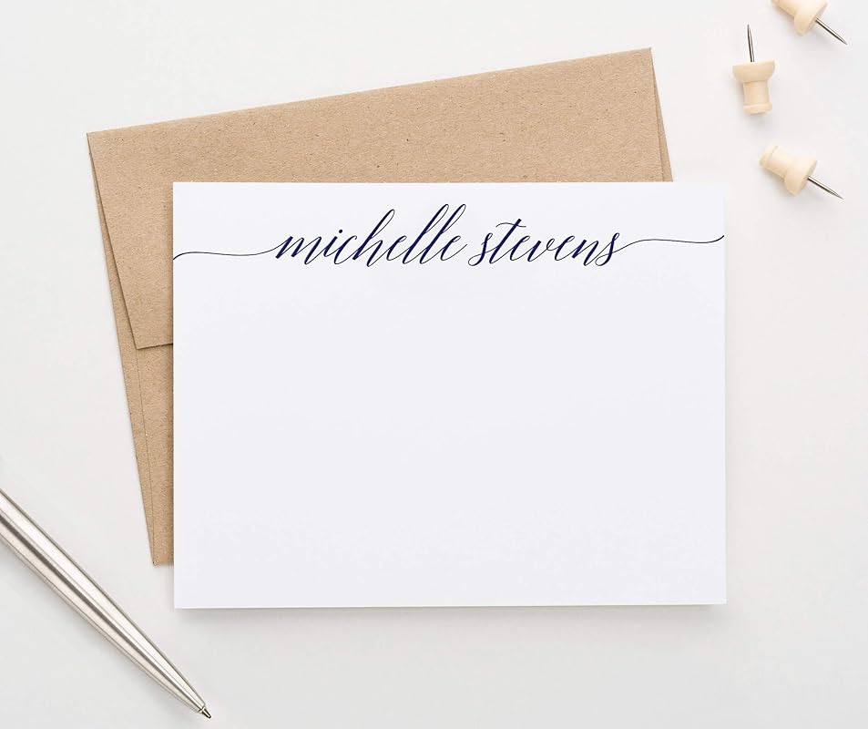Personalized Stationary with Envelopes, FLAT NOTE CARDS