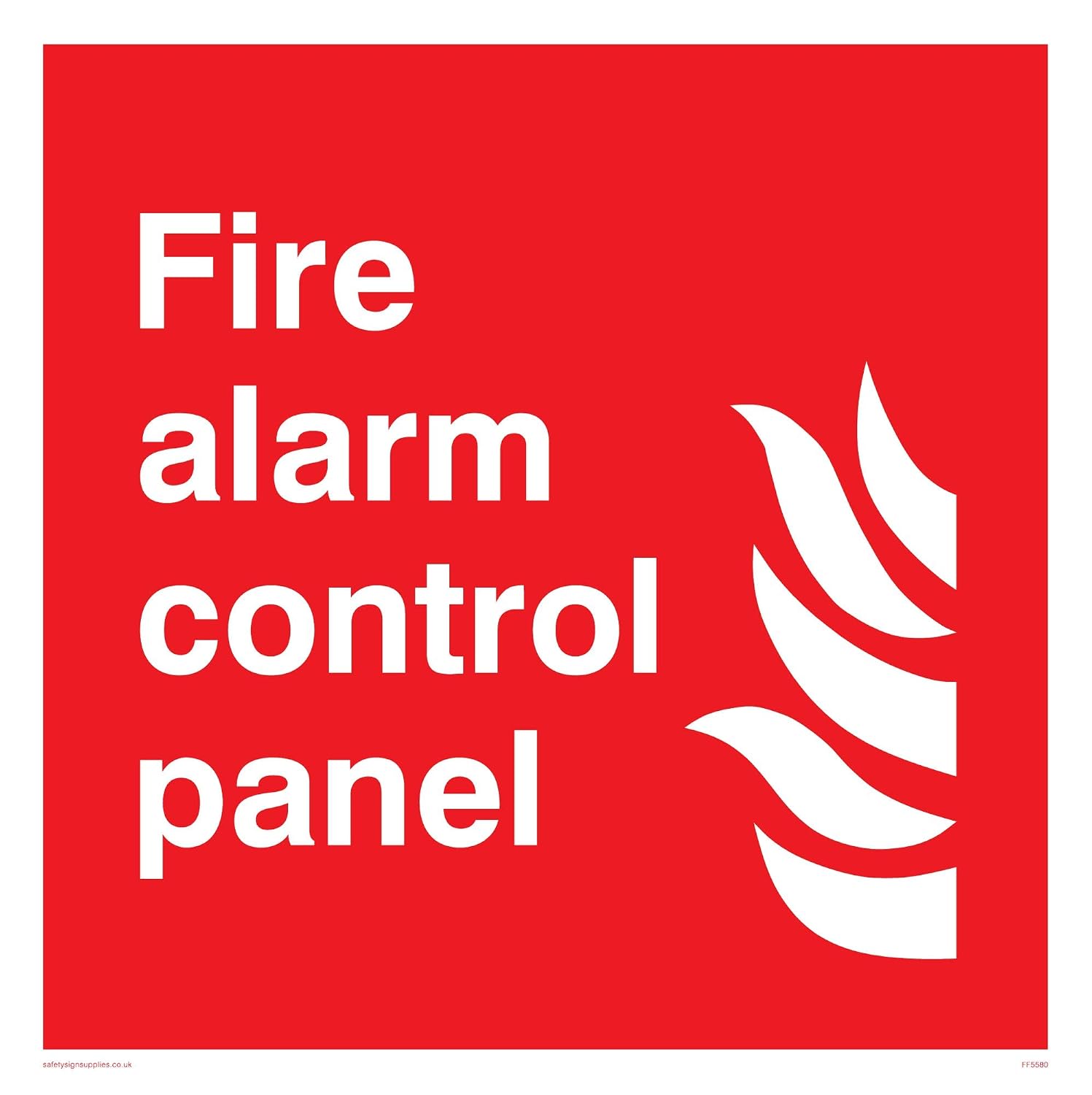 Viking Signs FF5580-S20-V”Fire Alarm Control Panel” Square Sign, Vinyl ...