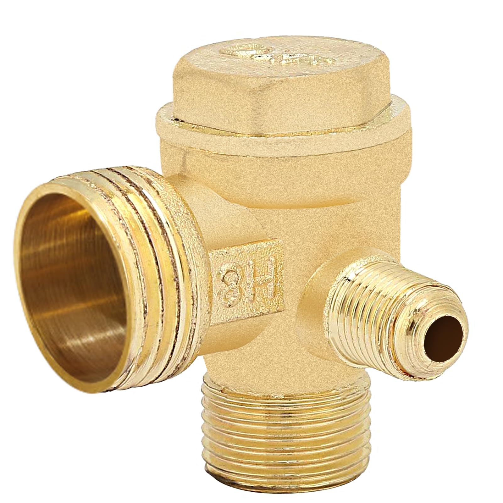 Broco Check Valve Compressor,3 Way Thread Male Threaded Check Valve Air Compressor Valve Pipe Fitting Tool Spare Parts