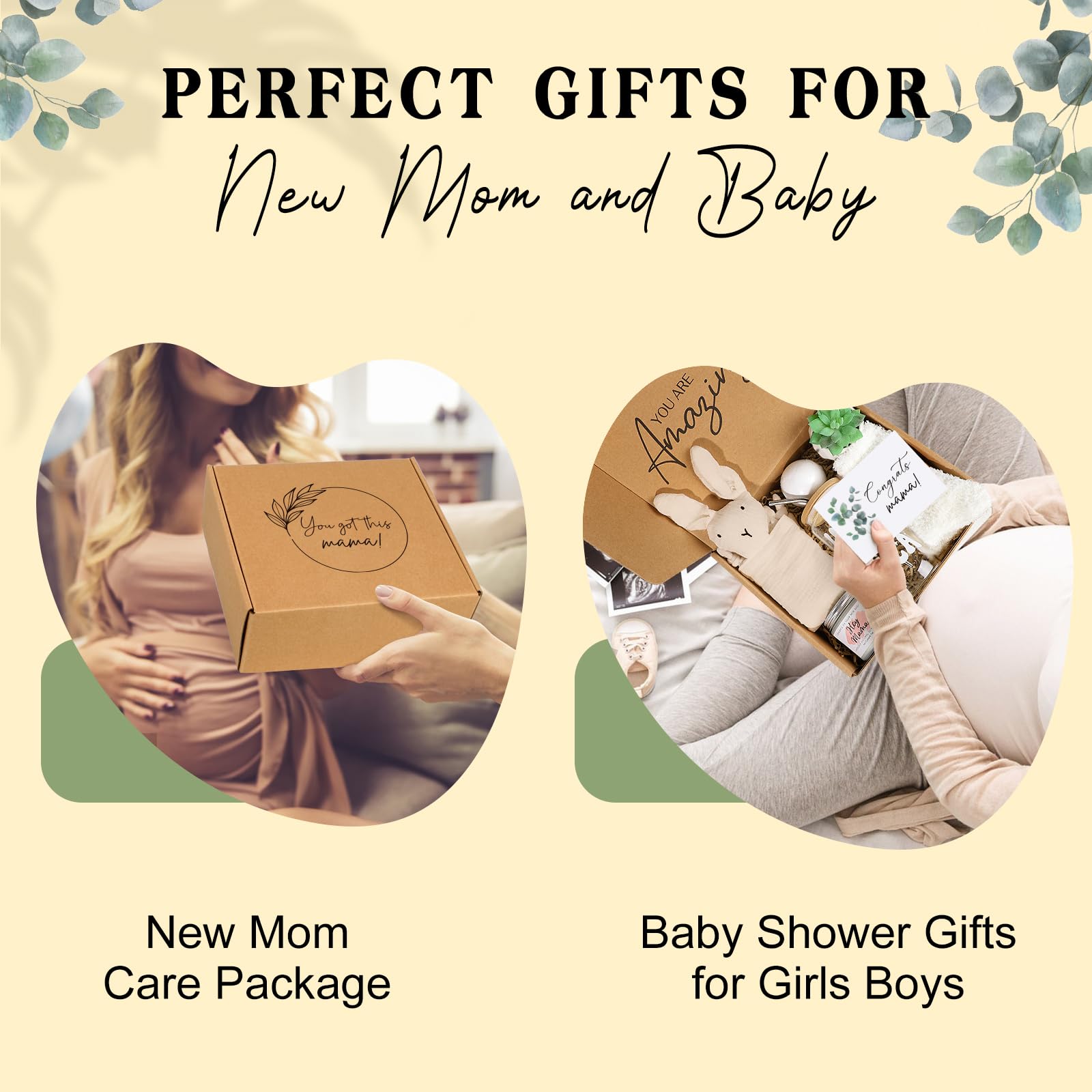 New Mom Gifts, Baby Shower Gifts for Expecting Mommy to Be, New Mom Care Package After Birth, Post Partum Essentials Self Care Package for Women, First Time Pregnancy Birthday Christmas Gifts