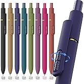 Hiacry 8 Pack Colorful Gel Ink Pens,Quick-Dry 0.7mm Fine Point Fidget Pens for Smooth Writing, Journaling & Drawing, Aesthetic Vintage Color Pens for Women, School & Office Supplies (Vintage Colors)