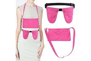 Thinp Mastectomy Drain Holder, Adjustable Mastectomy Drainage Pouch with Shower Bag Drain Holder After Tummy Tuck Mastectomy Recovery Must Haves Tummy Tuck Post Surgery Supplies (Rose)