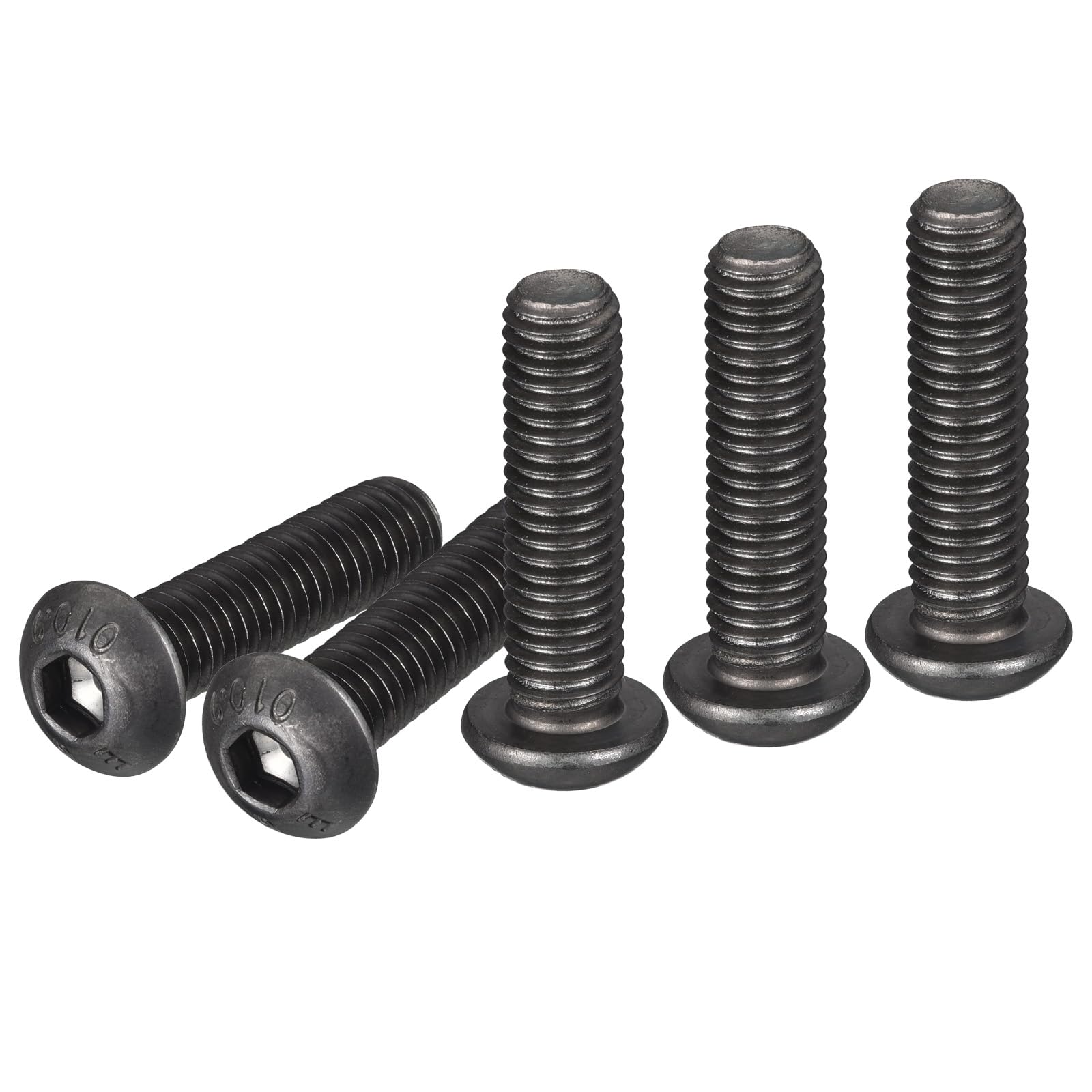 DTGN M8-1.25x35mm Button Head Socket Cap Screws - 15Pack - Good for Machine - Carbon Steel Black Oxide - Hex Drive Full Thread Fasteners — image 1